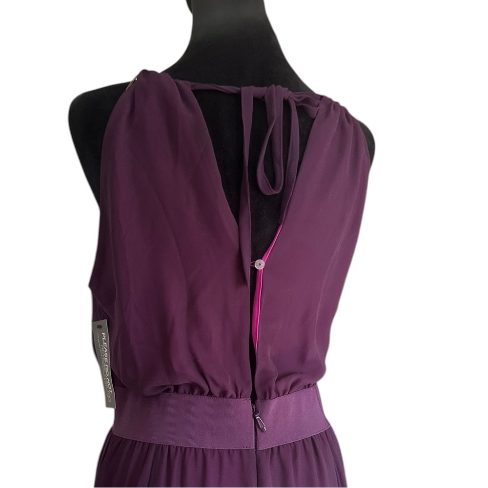 Eva Mendes Halter Maxi Dress – Colorblock Purple/Fuchsia – Size Small NWT - Picture 9 of 15